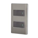 PA-APDO1-ELA | Placa armada acero 1 interruptor y 1 de 3 vías 1 mód,Lisboa