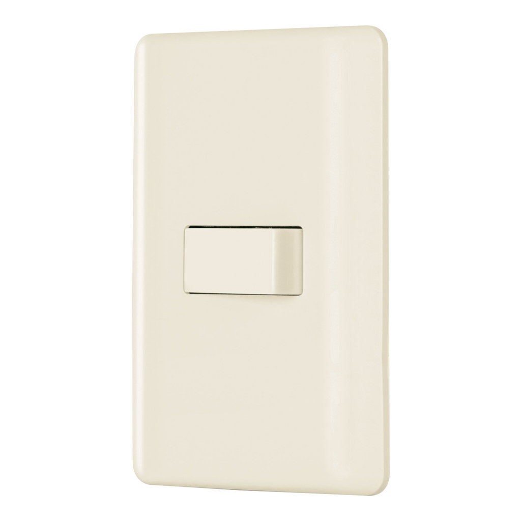 PA-APSE-BI | Placa armada 1 interruptor sencillo, marfil, Volteck
