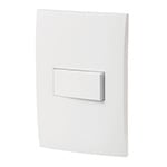 PA-APSE-OB | Placa armada con interruptor sencillo, línea Oslo, blanco