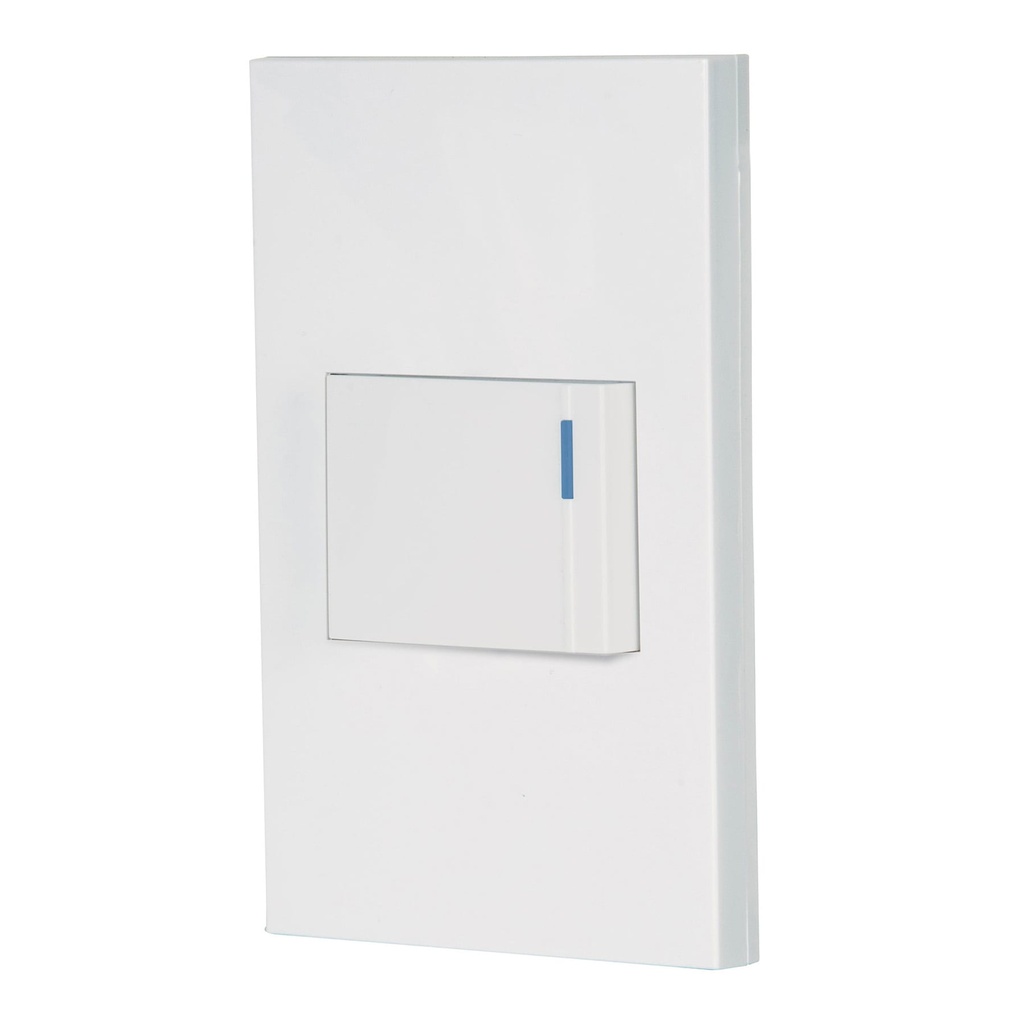 PA-APSE15-EEB | Placa armada 1 interruptor de 3vías, 1.5mód, Española,blanco