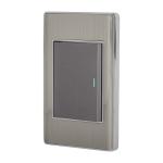 PA-APSE3-LA | Placa armada acero inox 1 interruptor 3 módulos, Lisboa