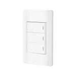 PA-APTR-LB | Placa armada blanca 3 interruptores 1 módulo, Lisboa