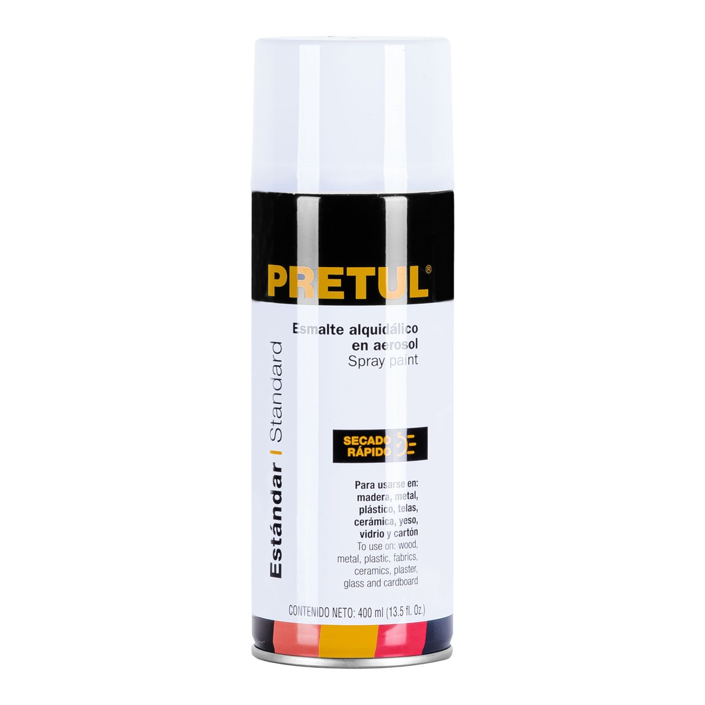 PA-BB-P | Pintura en aerosol, blanco brillante, 400ml, Pretul
