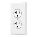 PA-CODO-MSB | Placa armada contacto dúplex,2 polos, línea Standard, blanco