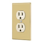 PA-CODO-SA | Placa armada 2 contactos polarizados,línea Standard, alumini