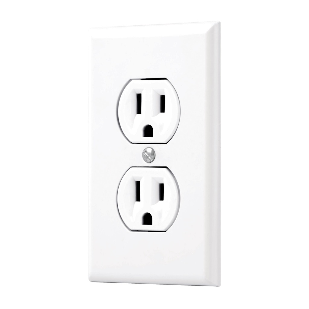 PA-CODO-SB | Placa armada 2 contactos polarizados, línea Standard, blanco