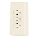 PA-COTR-BI | Placa armada 3 contactos aterrizados, marfil, Volteck