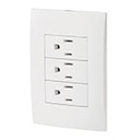 PA-COTR-OB | Placa armada 3 contactos aterrizados, línea Oslo, blanco