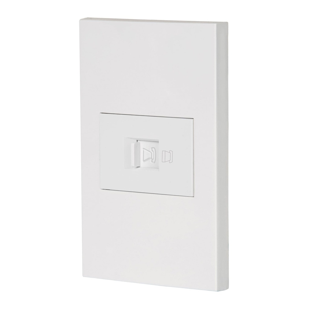 PA-TE-EB | Placa armada 1 toma para teléfono, 1.5 mod, Española, blanco
