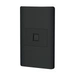 PA-TE-LN | Placa armada negra 1 toma para teléfono 1.5 mód, Lisboa