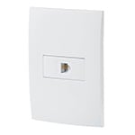 PA-TE-OB | Placa armada con entrada para teléfono, línea Oslo, blanco