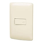 PA-TI-I | Placa armada con timbre, marfil, línea Italiana, Volteck