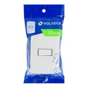 PA-TI-IB | Placa armada con timbre, blanco, línea Italiana., Volteck