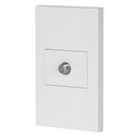 PA-TV-EB | Placa armada 1 toma de TV, 1.5 módulos, Española, blanco