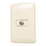 PA-TV-I | Placa armada con conexión para TV, marfil, línea Italiana