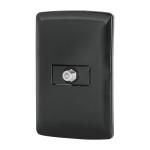 PA-TV-IN | Placa armada con conexión para TV, negro, línea Italiana