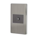 PA-TV-LA | Placa armada acero inox 1 toma de TV, 1.5 módulos, Lisboa