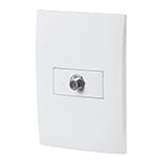 PA-TV-OB | Placa armada con entrada TV, línea Oslo, color blanco