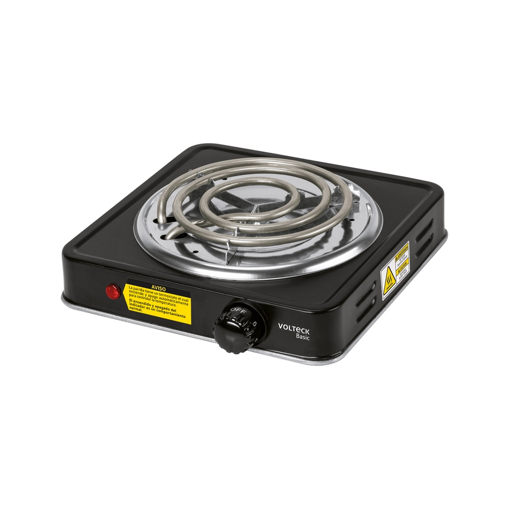 PAEL-1CPN | Parrilla eléctrica 1 quemador en espiral, negra, Basic