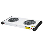 PAEL-2C | Parrilla eléctrica de doble resistencia, blanca, Volteck