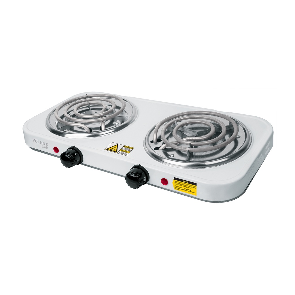 PAEL-2CP | Parrilla eléctrica 2 quemadores, rectangular, Volteck Basic