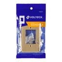 PATR-E | Placa 3 módulos, de aluminio, línea Económica, Volteck