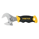 PECO-6P | Llave ajustable (perico corto) 6' cromada con grip, Pretul