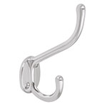 PEPU-13 | Gancho doble largo y corto tipo perchero, cromo mate, Hermex