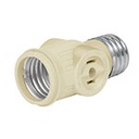 POBA-13 | Portalámpara de baquelita, con doble contacto, Volteck