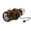 POBA-16 | Portalámpara de baquelita, cadena y doble contacto, Volteck