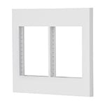 PP6M-EB | Placa 2 ventanas, 6 módulos, línea Española, color blanco