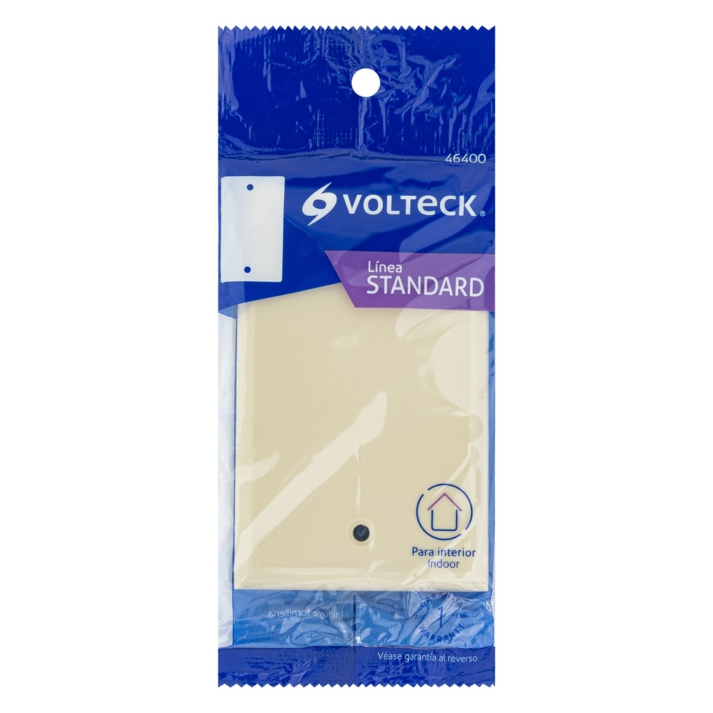 PPCI-S | Placa de ABS ciega, Standard, marfil, Volteck