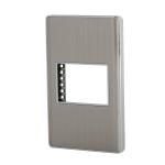 PPSE15-LA | Placa de acero inox con 1 ventana 1.5 módulos, línea Lisboa