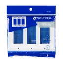 PPTR-CL | Placa 3 ventanas, de policarbonato, línea Classic, Volteck