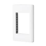 PPTR-LB | Placa blanca de 1 ventana 3 módulos, línea Lisboa, Volteck