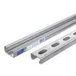 PU-142P | Perfil unicanal perforado de 3 m, 4 x 2 cm, cal. 14, Volteck