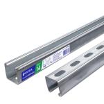 PU-144P | Perfil unicanal perforado de 3 m, 4 x 4 cm, cal. 14, Volteck