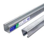 PU-144S | Perfil unicanal sólido de 3 m, 4 x 4 cm, calibre 14, Volteck