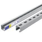 PU-164P | Perfil unicanal perforado de 3 m, 4 x 4 cm, cal. 16, Volteck