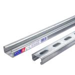 PU-182P | Perfil unicanal perforado de 3 m, 4 x 2 cm, cal. 18, Volteck