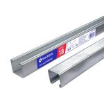 PU-184S | Perfil unicanal sólido de 3 m, 4 x 4 cm, calibre 18, Volteck