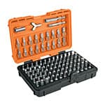 PUN-100 | Juego de 100 puntas mixtas largo 1' en estuche plástico