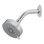 R-202 | Regadera cromo 4'con 5 funciones, con brazo, Foset Element