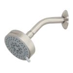 R-202N | Regadera satín 4'con 5 funciones, con brazo, Foset Element