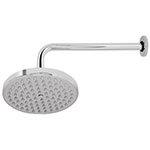 R-208 | Regadera cromo 8' plato redondo, con brazo, Foset Element