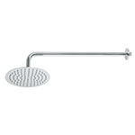 R-309 | Regadera cromo 8' plato redondo delgado con brazo, Riviera
