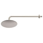 R-311N | Regadera satín 10' plato redondo delgado con brazo, Riviera