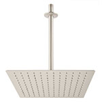 R-312N | Regadera satín 12' plato cuadrado delgado con brazo, Riviera