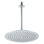 R-313 | Regadera cromo 12' plato redondo delgado con brazo, Riviera