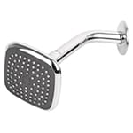 R-401 | Regadera cuadrada 3-3/4' brazo y chapetón de acero, Basic